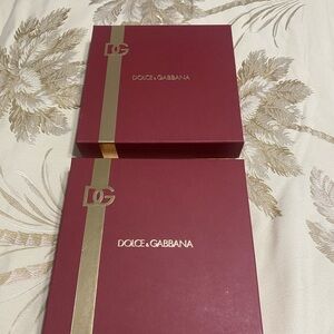 Dolce & Gabbana Burgundy and Gold Boxes